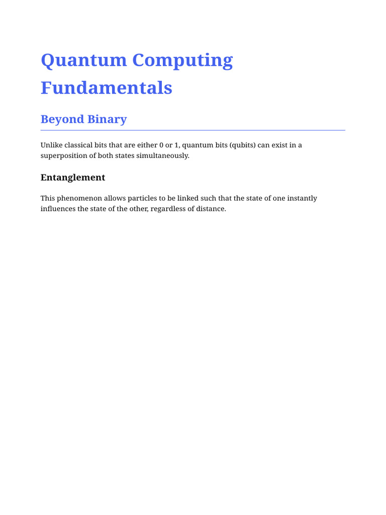 Quantum Computing Fundamentals v3 | PDF
