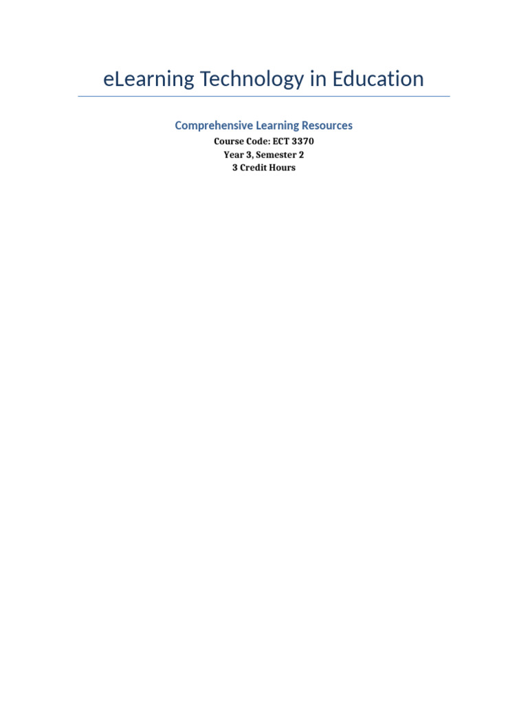 eLearning_Comprehensive_Learning_Resources (1) | PDF | Educational ...