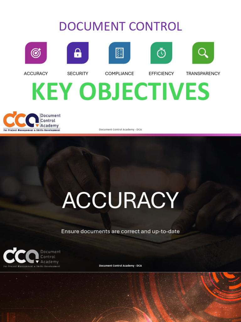 Document Control Key Objectives | PDF