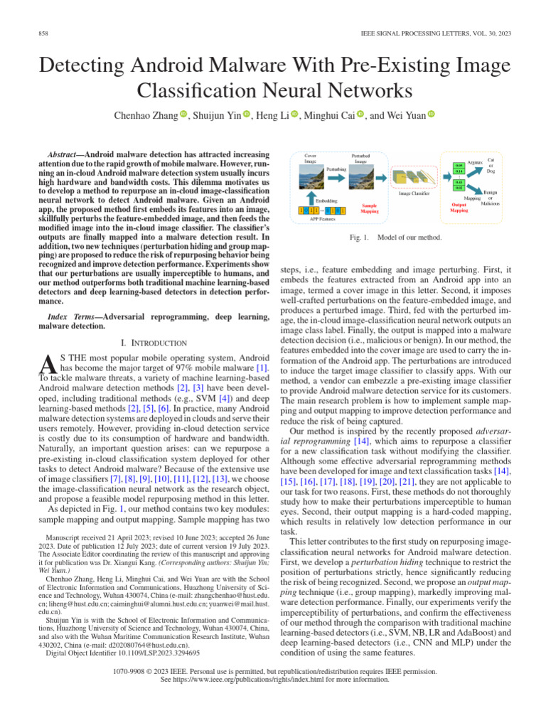 Detecting Android Malware With Pre-Existing Image Classification Neural ...