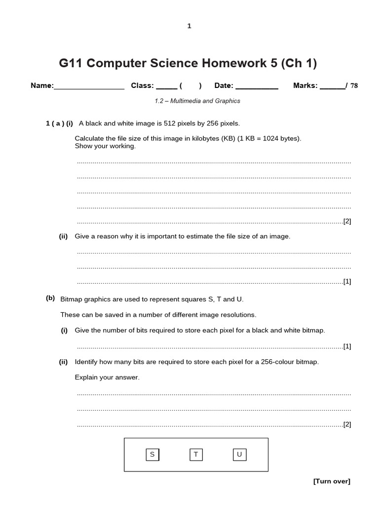 As CS Homework 5 | PDF | Pixel | Image Resolution