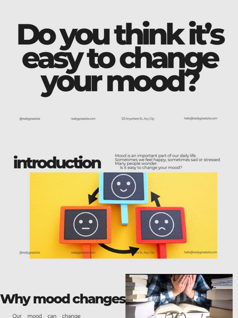 Do You Think It’s Easy to Change Your Mood | PDF | Mood (Psychology ...