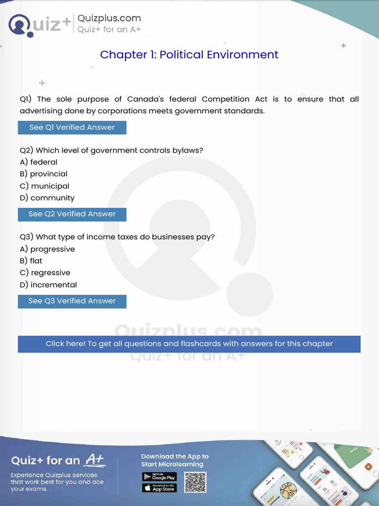The Sole Purpose of Canadas Federal Competition Act is to Ensure That ...