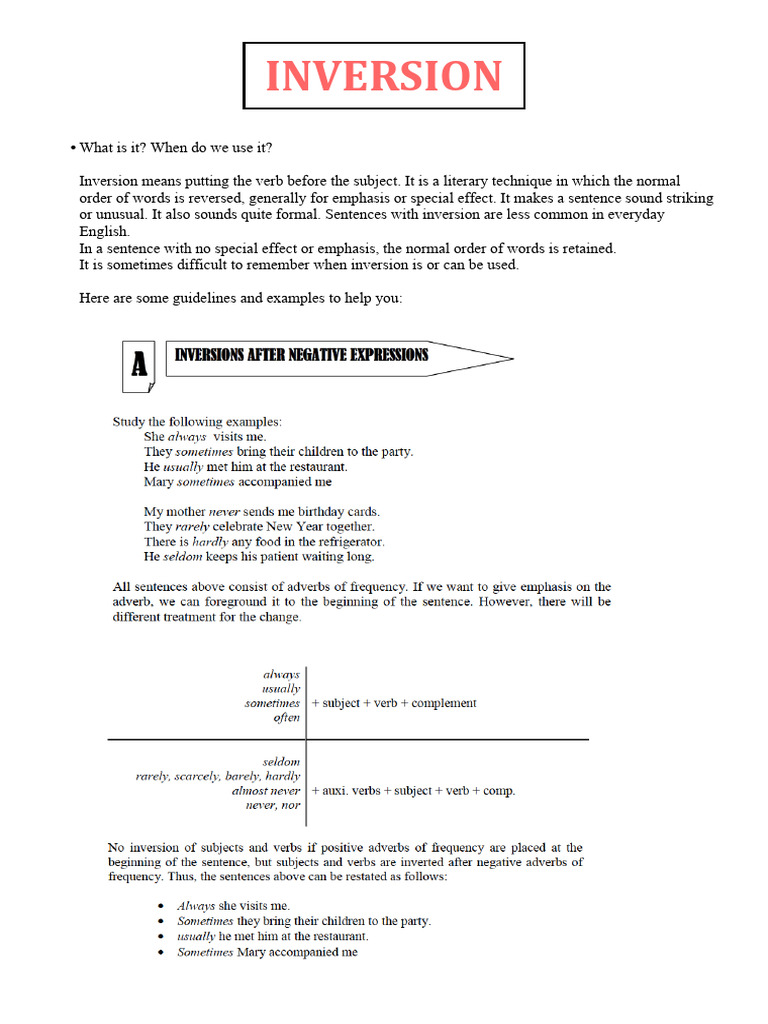 Inversion Language 3 | PDF