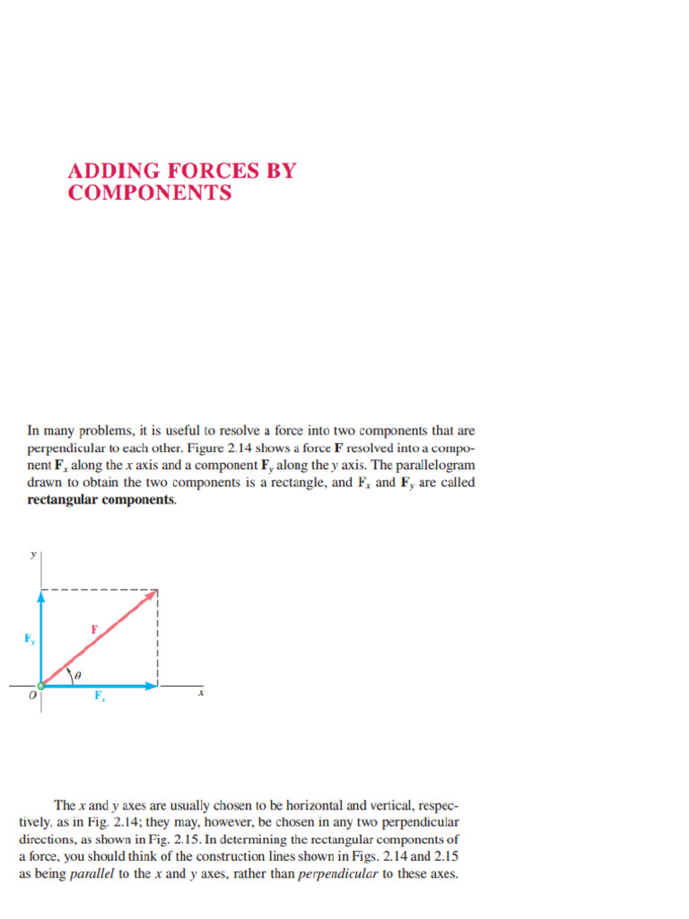 Adding Forces by Components | PDF