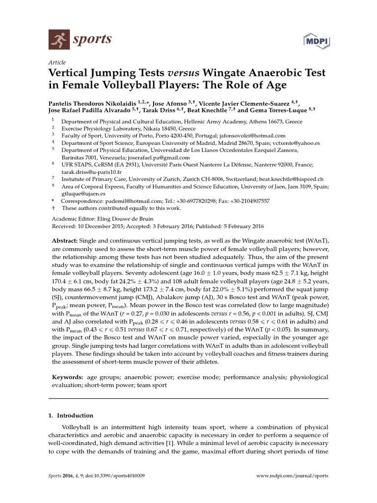 Nikolaidis Et Al. - 2016 - Vertical Jumping Tests Versus Wingate ...