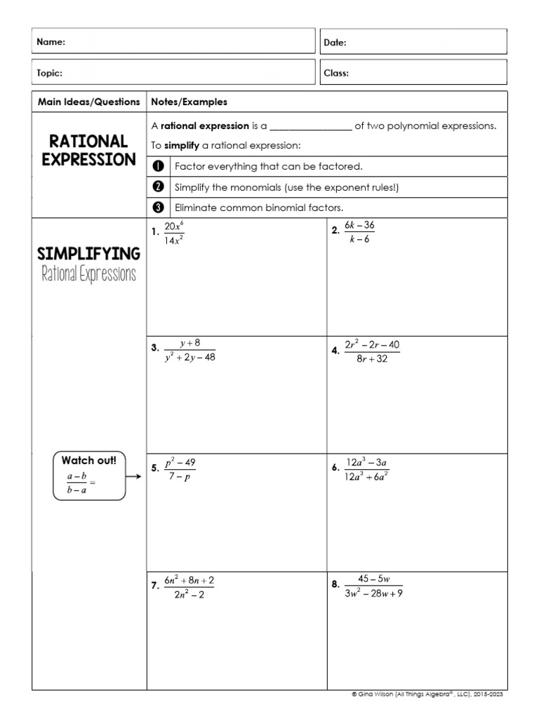 CW 1 Mul Div Rational Function | PDF | Polynomial | Algebra