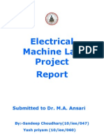 ELECTRIC GENERATOR LAB REPORT