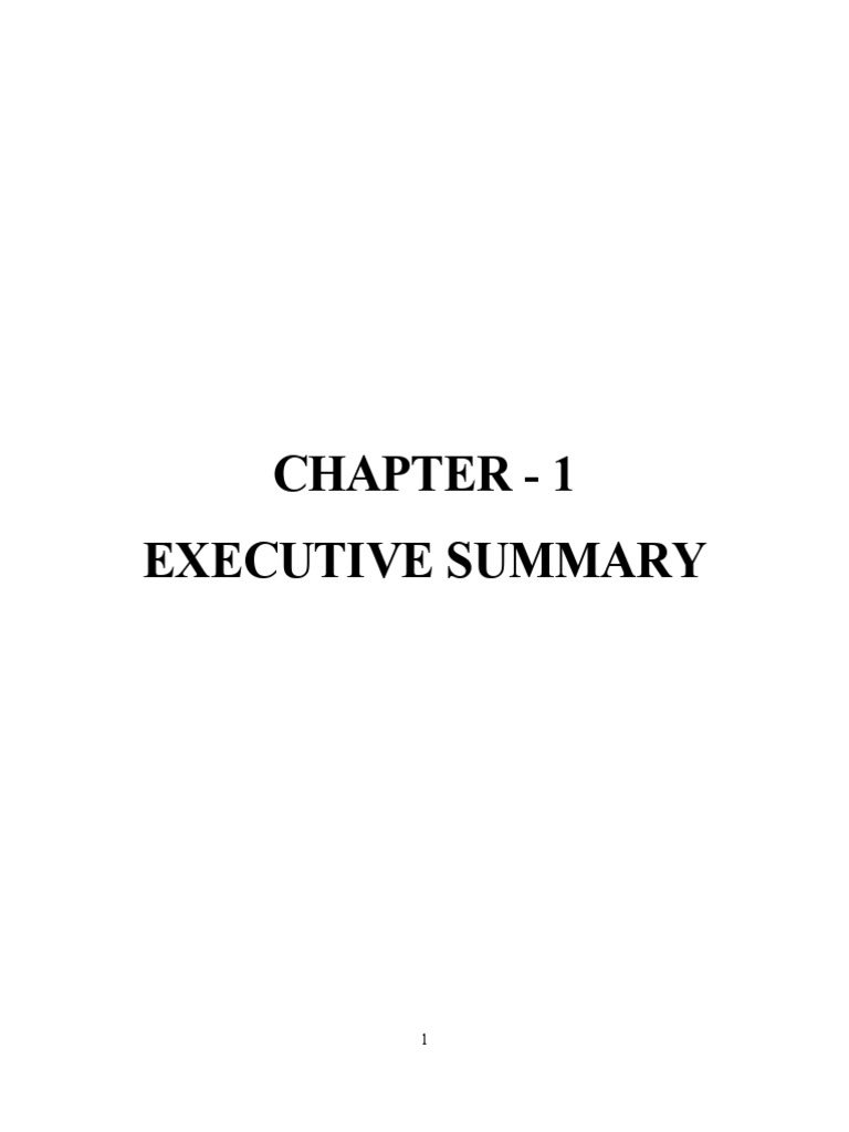Chapter - 1 Executive Summary | PDF | Survey Methodology | Evaluation ...