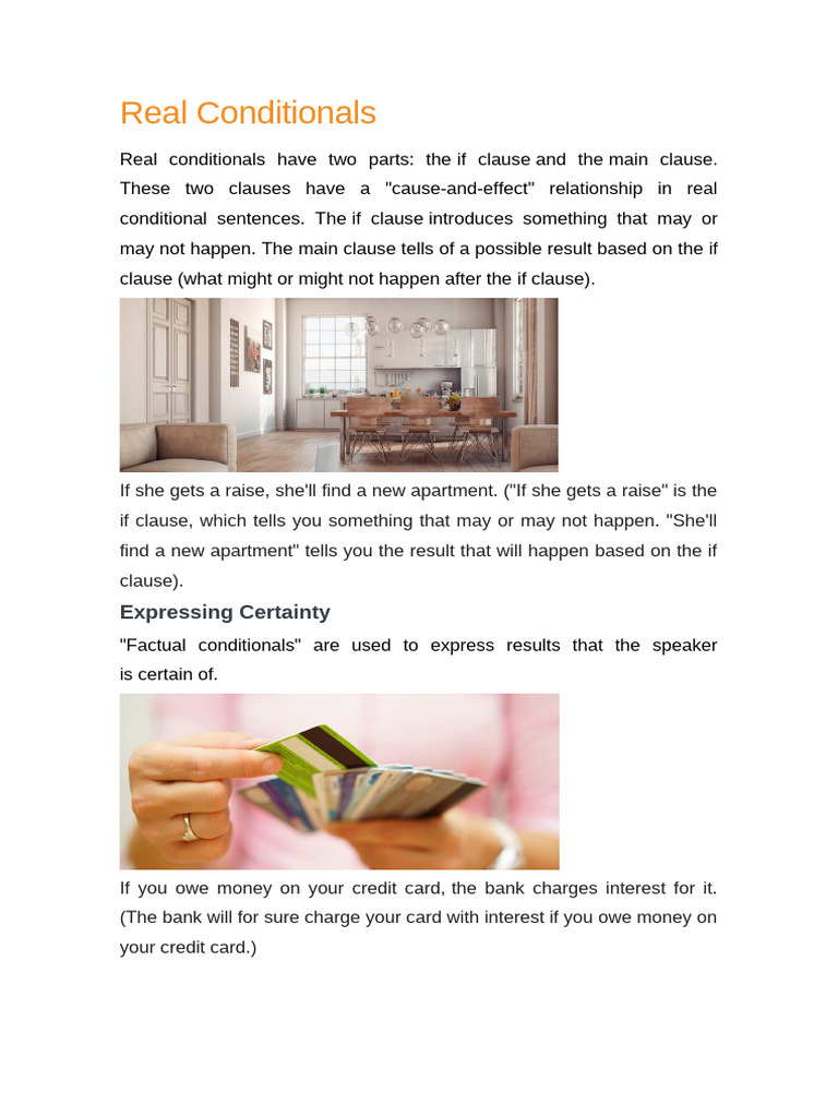Real Conditionals Explanations | PDF