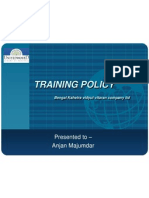 Training Policy: Presented To - Anjan Majumdar