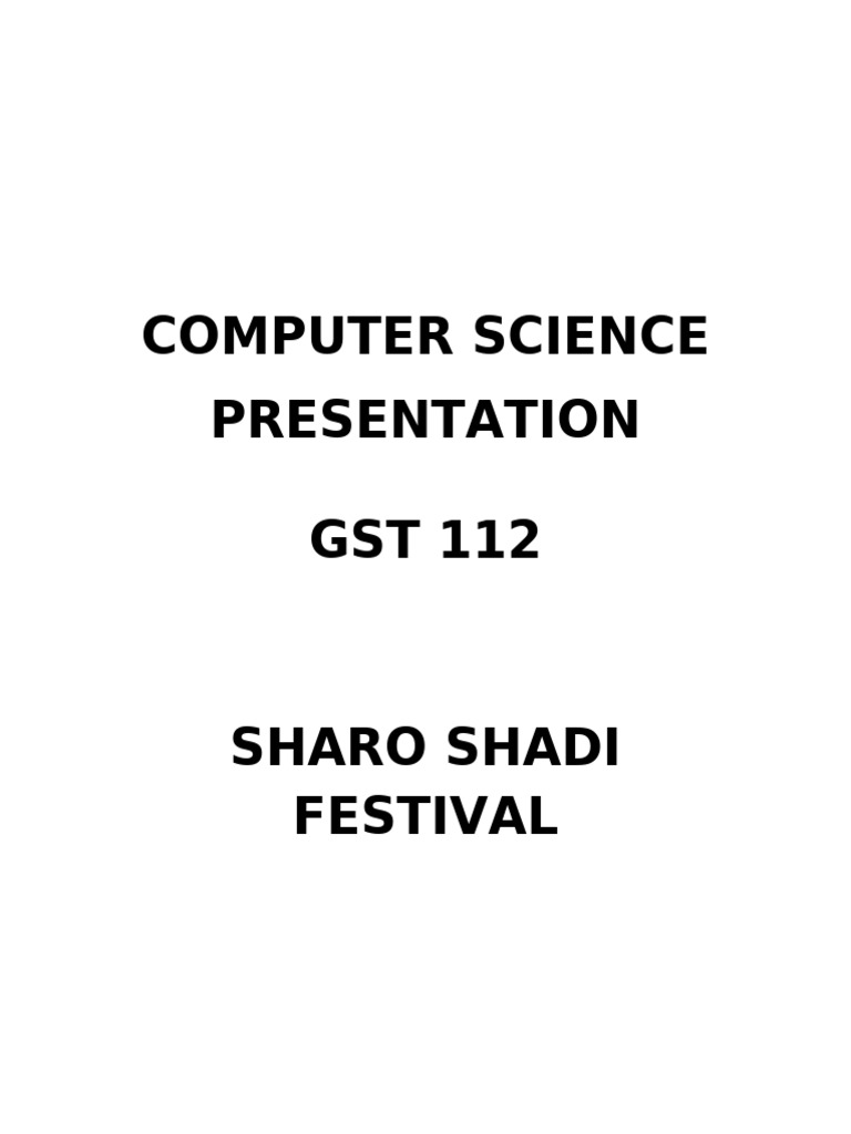 Computer Science Presentation | PDF