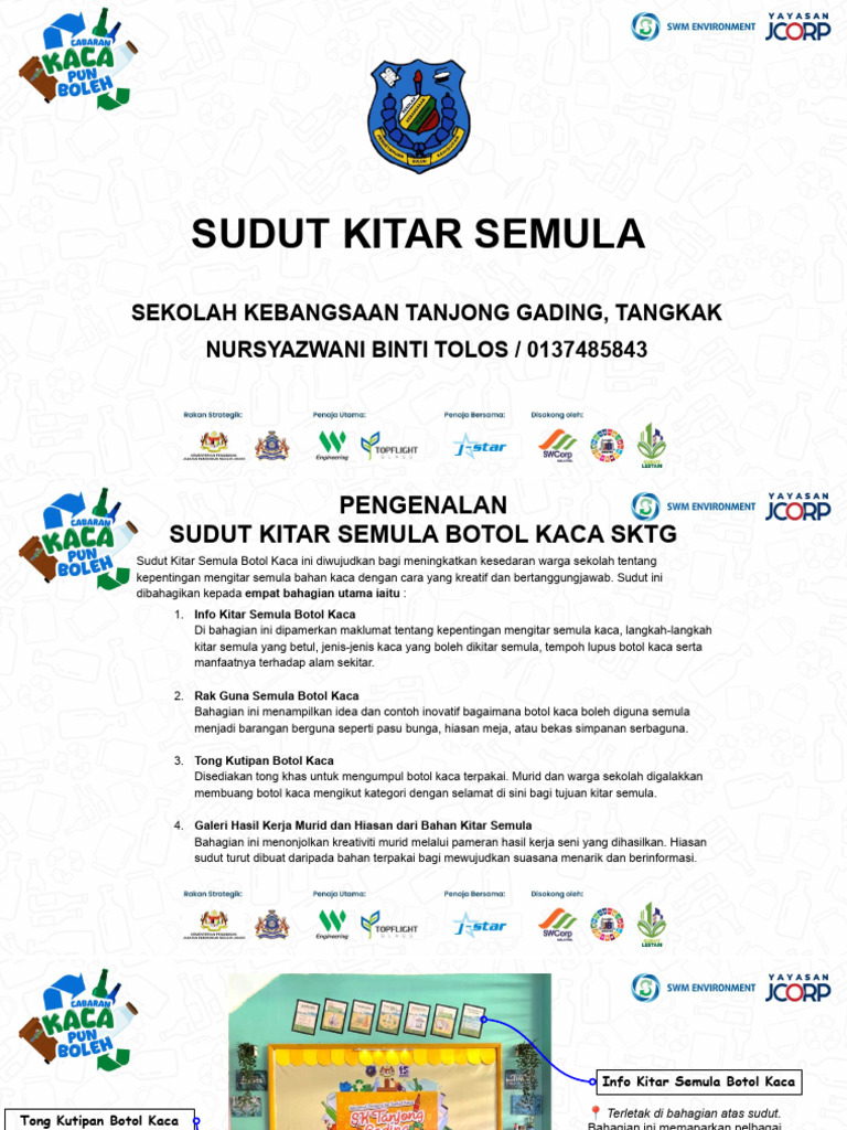 _sudut Kitar Semula Kaca Sktg .Pptx | PDF