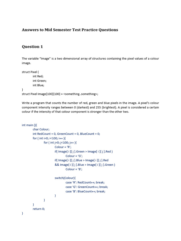 2026-04-29 MST Practice Solutions | PDF | Pointer (Computer Programming ...
