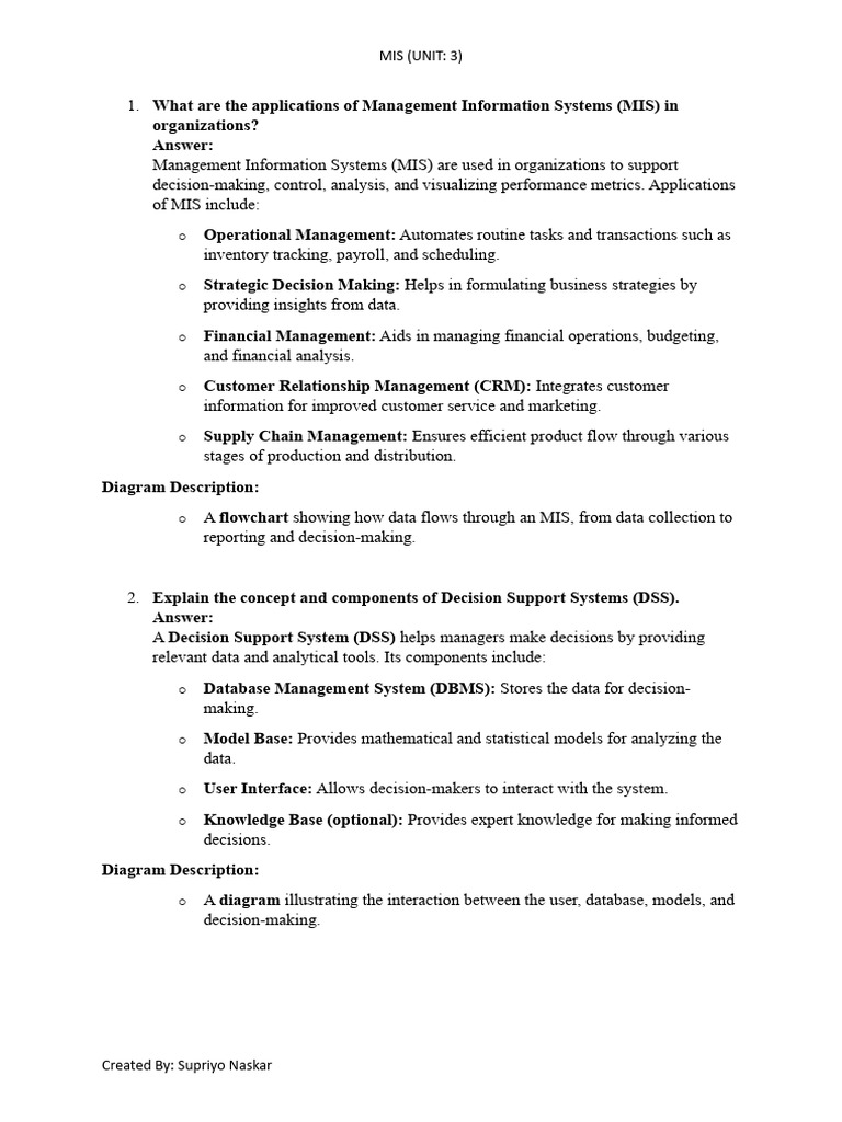 MIS UNIT 3 | PDF | Business Process | Risk
