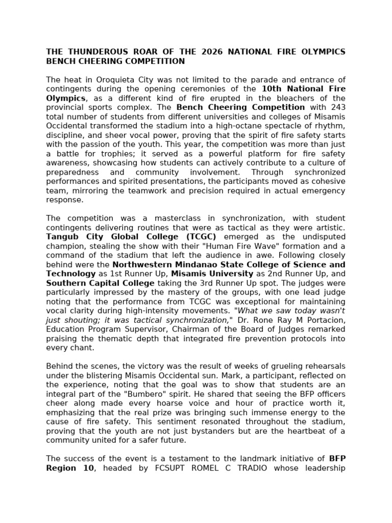 Bench Cheering Article | PDF