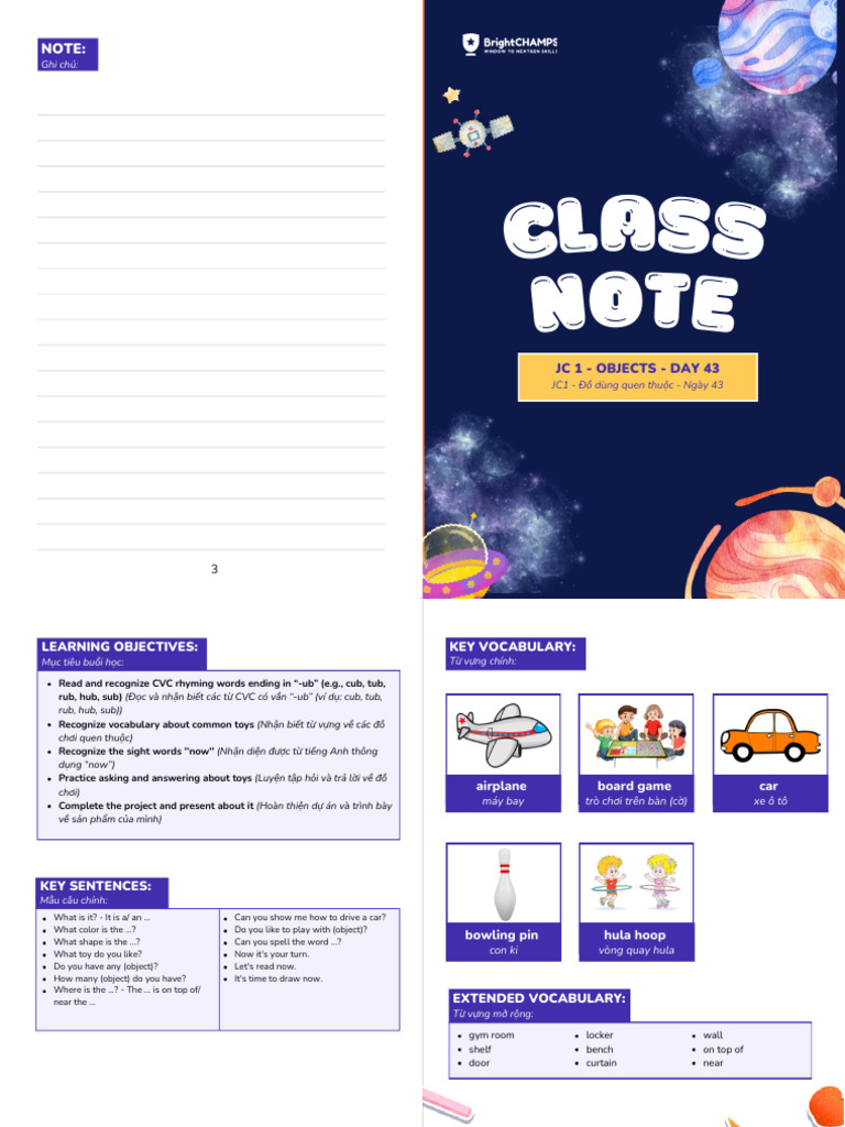 Class Note - JC1 - Objects - Day 43 | PDF