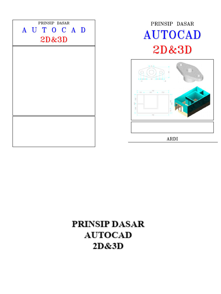 BUKU PRINSIP DASAR AUTOCAD 2D & 3D | PDF