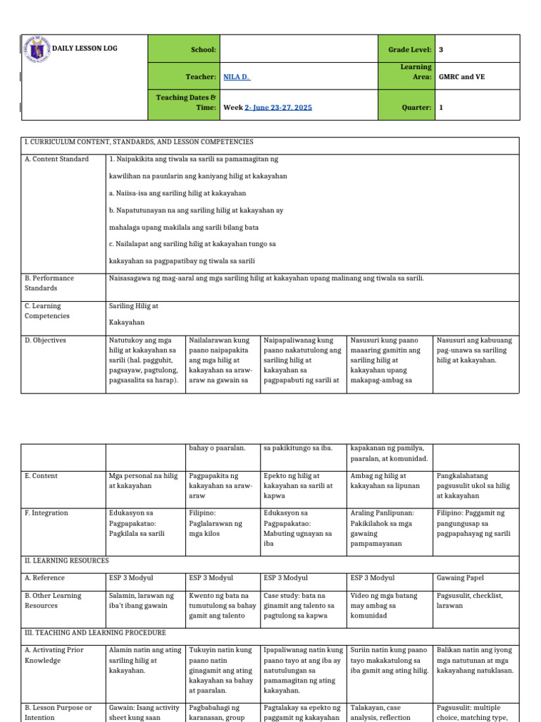 DLP Competency #1 | PDF