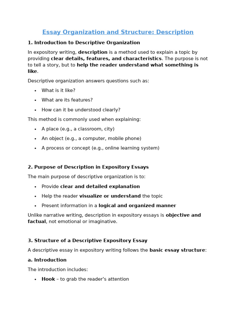 Essay Organization and Structure2 | PDF | Essays | Computing