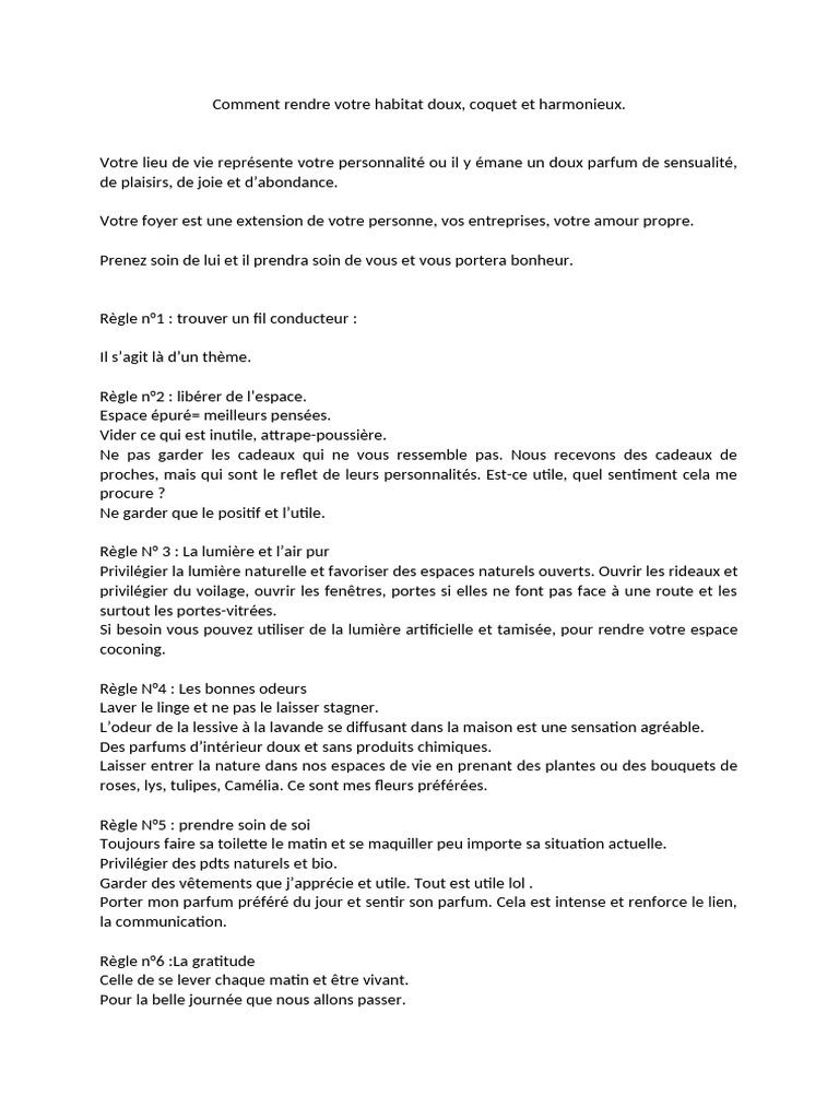 Comment Rendre Votre Habitat Doux | PDF | Nourritures | Cuisine