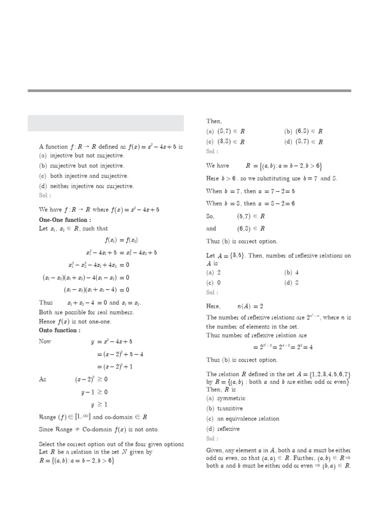 ch 1,2 | PDF | Function (Mathematics) | Abstract Algebra