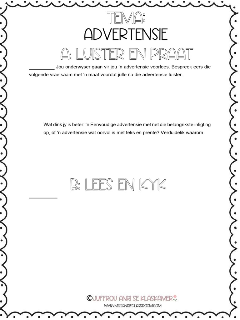 Gr 5 Afr Eat Kw3 Beplanning (1) (1)-1 | PDF