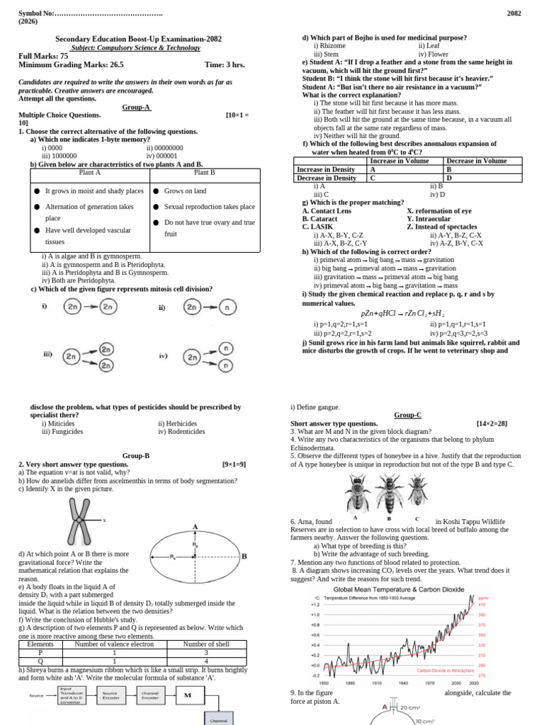 Day 4_Science Final Question SEE | PDF | Universe | Water