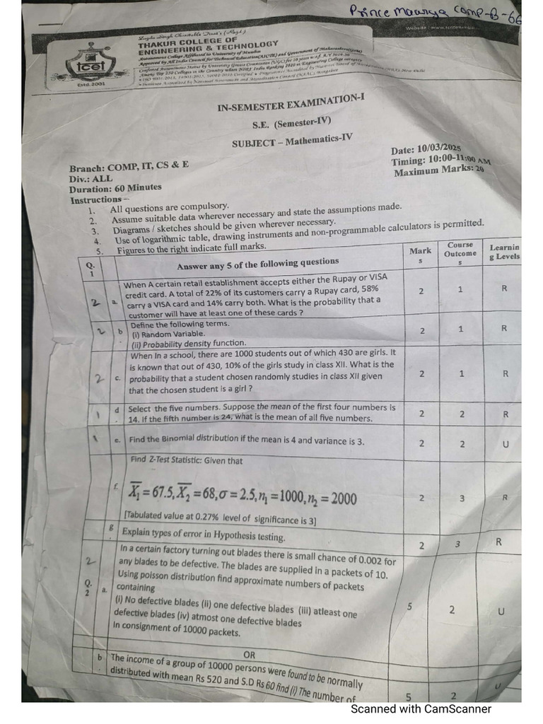 COMPS SEM 4 | PDF