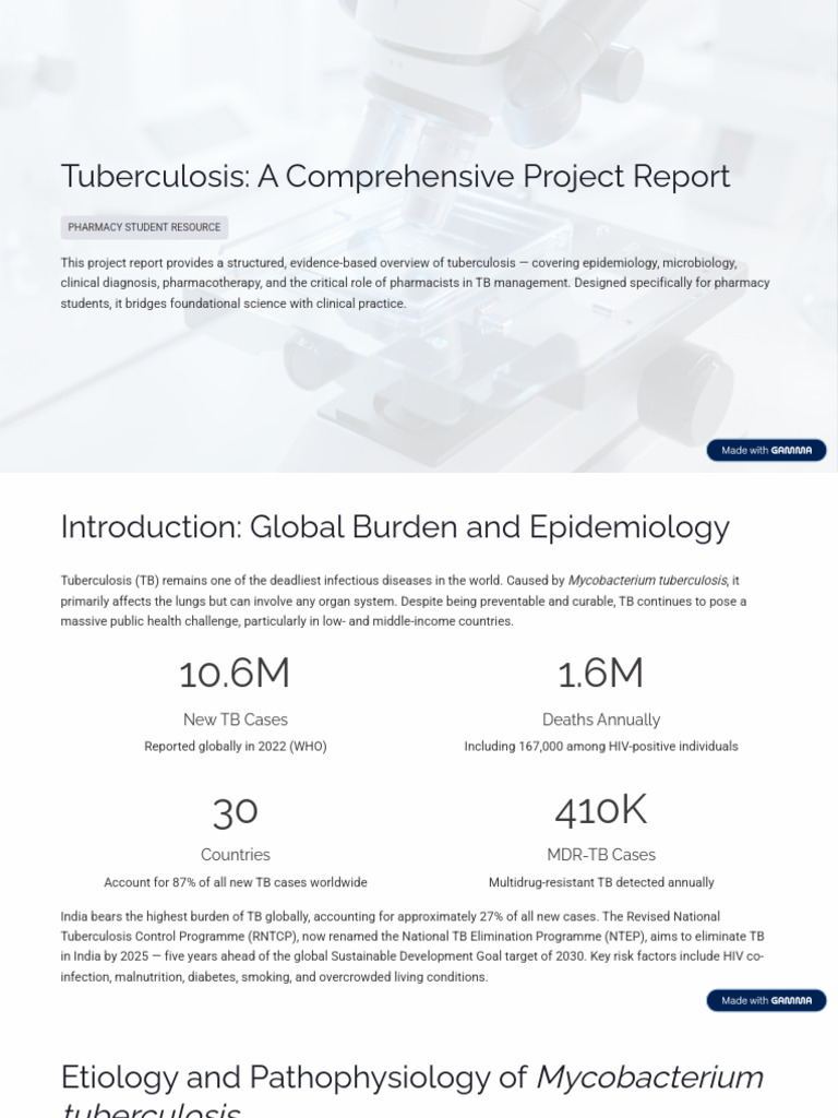 Tuberculosis-A-Comprehensive-Project-Report | PDF | Tuberculosis ...