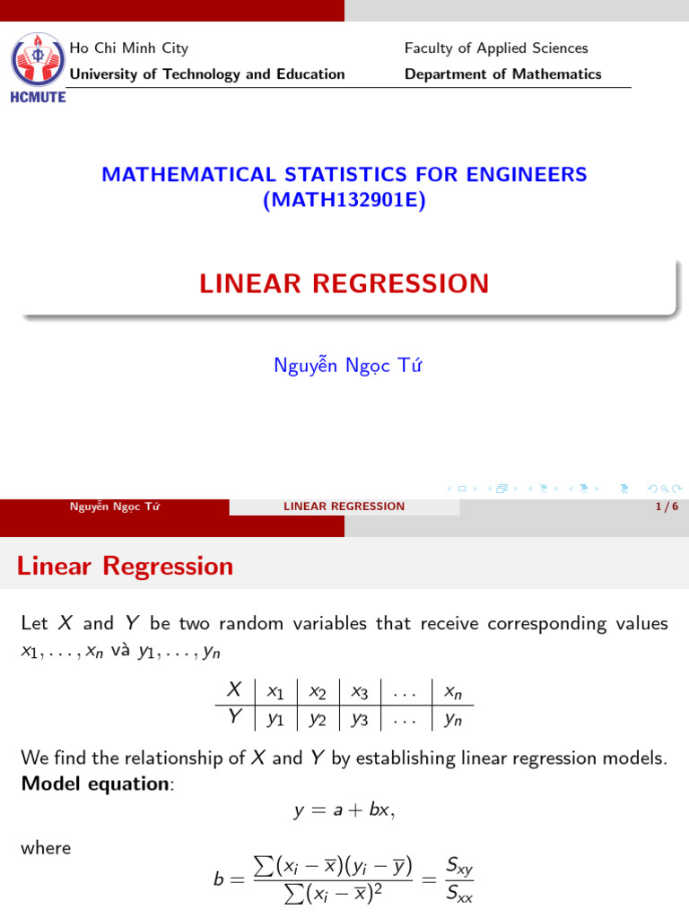 Lecture 6_Linear Regression | PDF | Regression Analysis | Linear Regression