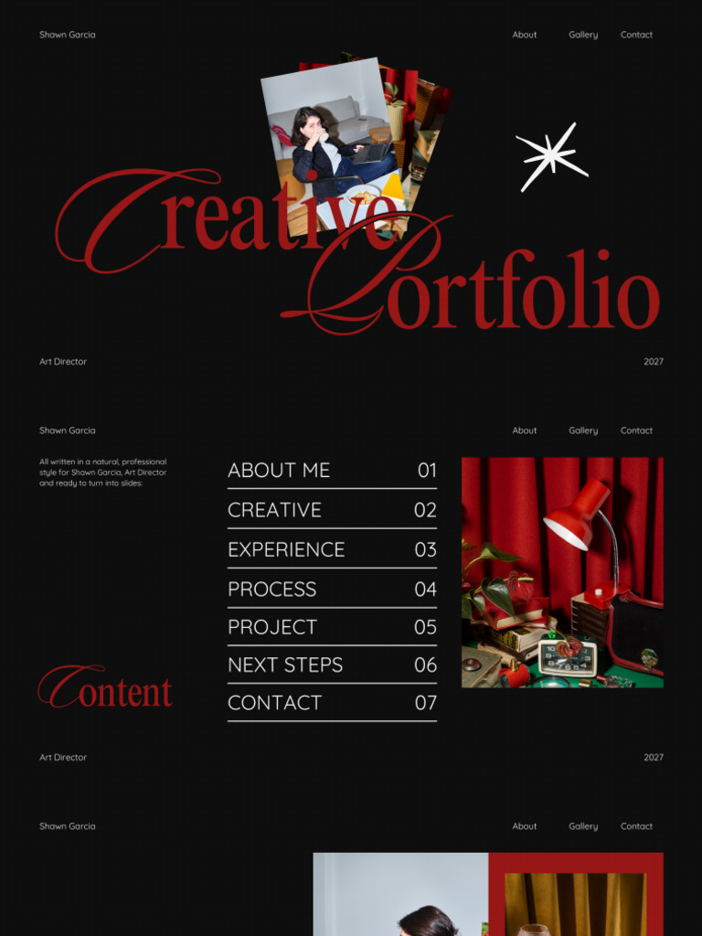 Red and Black Minimalist Creative Portfolio Presentation | PDF