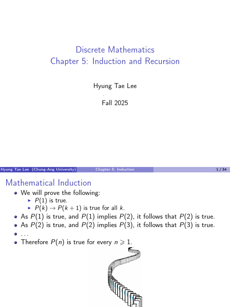5.Induction | PDF | Function (Mathematics) | Mathematical Proof