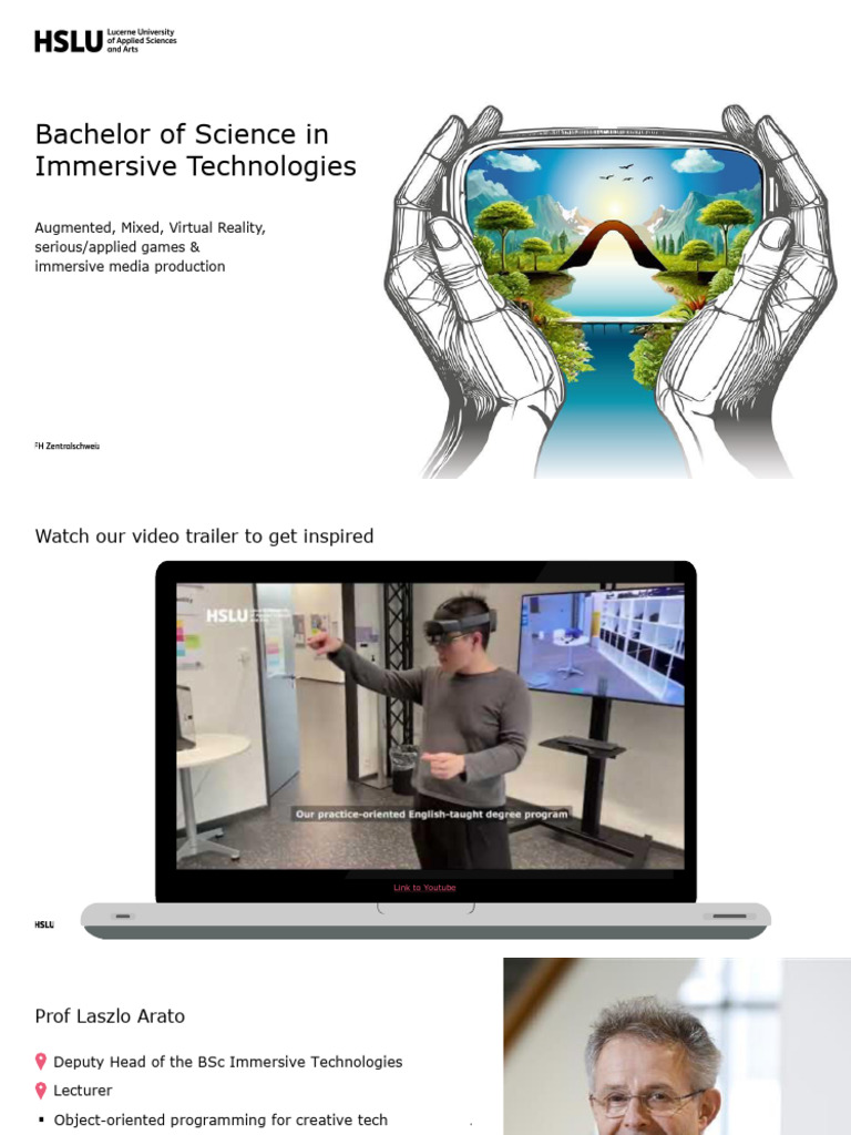BSc Immersive Technologies | PDF | Virtual Reality | Reality