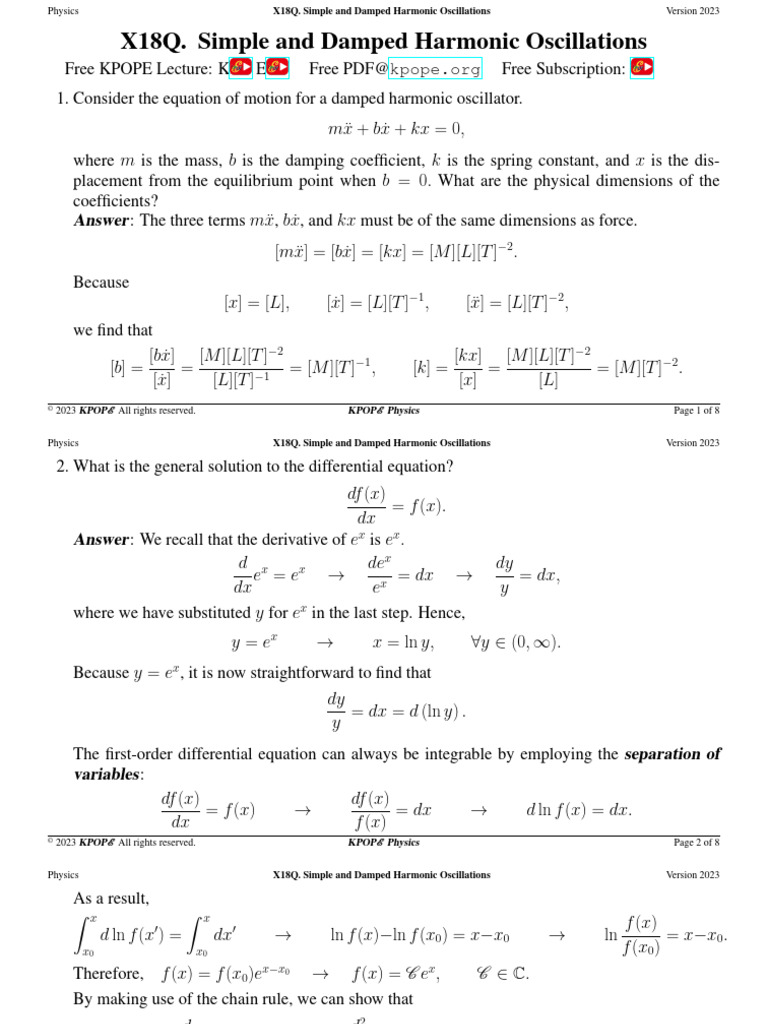 X18Q | PDF | Oscillation | Damping