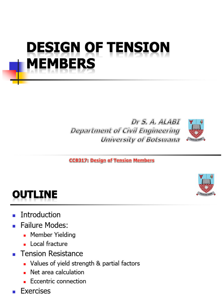 Lecture Note 3 Design of Tension Member | PDF | Strength Of Materials ...