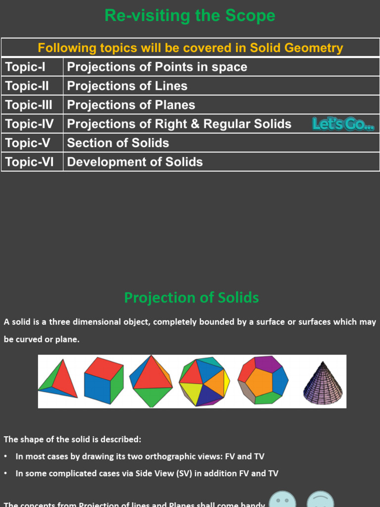 5.Projection of Solids Partial | PDF | Classical Geometry | Polytopes