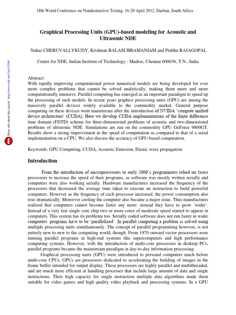 Graphical Processing Units (GPU)-Based Modeling for Acoustic and ...