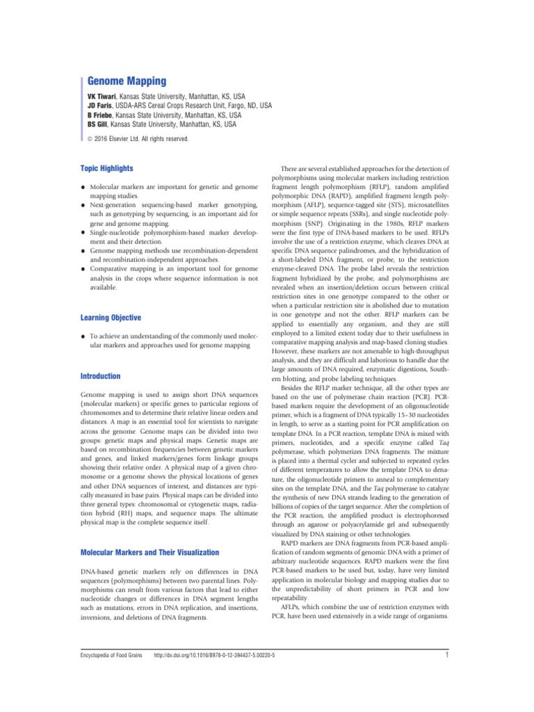 4. Genome-Mapping_Comparative gene mapping | PDF | Genetic Linkage ...