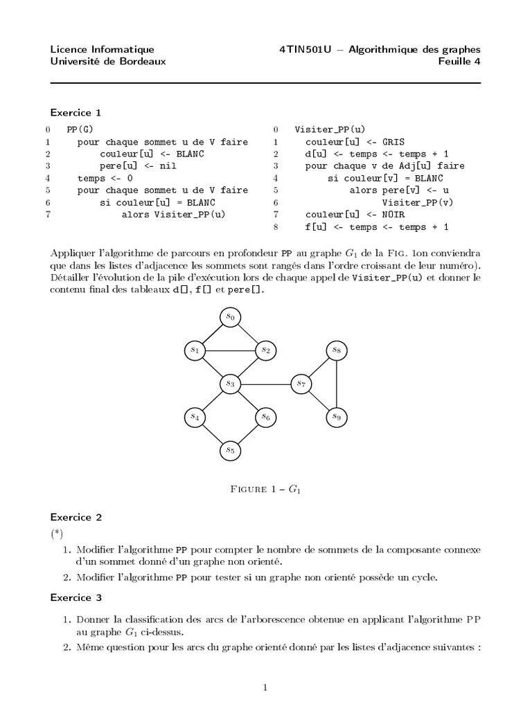Feuille-04 2023 | PDF | Algorithmes | Algorithmes et structures de données