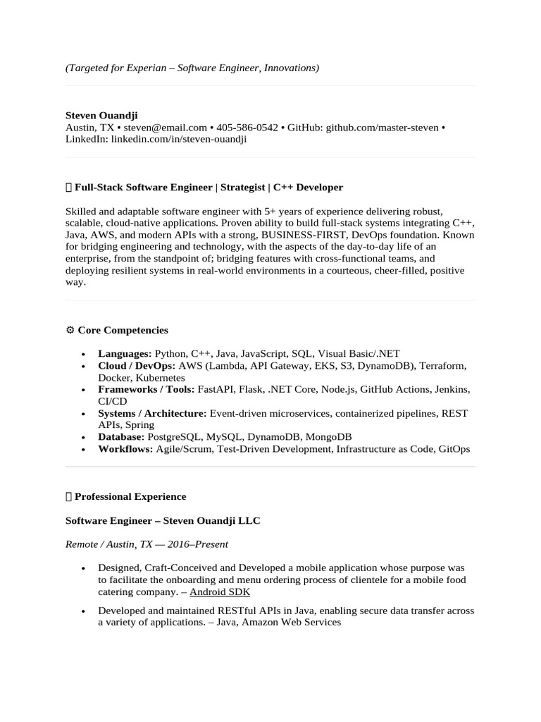 Devfor Experian | PDF | Amazon Web Services | Computing