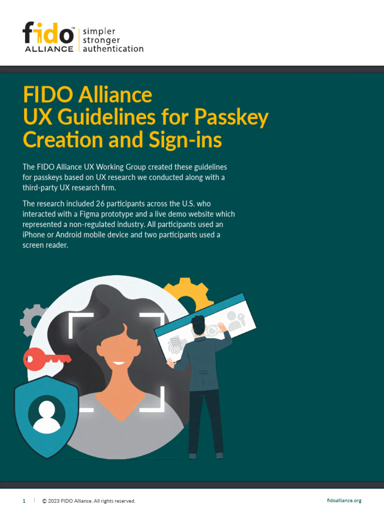 FIDO Alliance UX Guidelines For Passkey Creation and Sign Ins | PDF ...