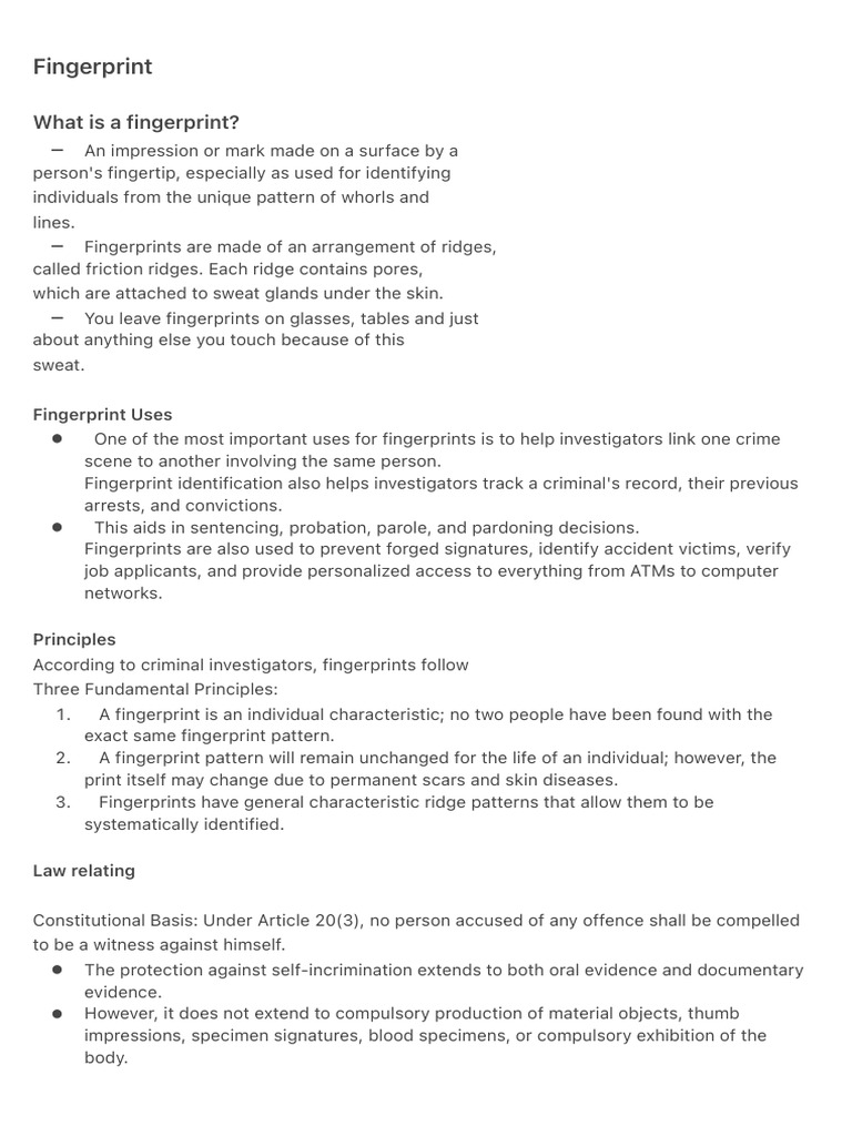 Fingerprint | PDF | Fingerprint | Justice