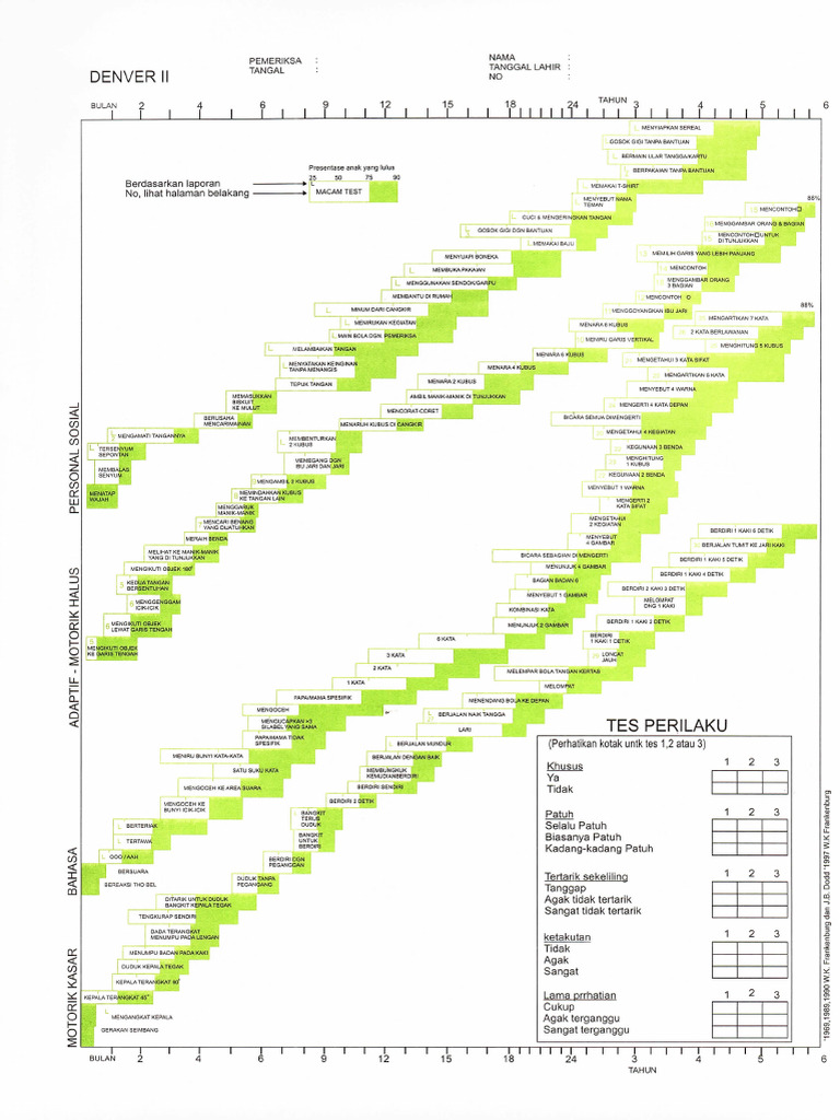 DENVER DEVELOPMENT SCREENING TEST (DDST) | PDF
