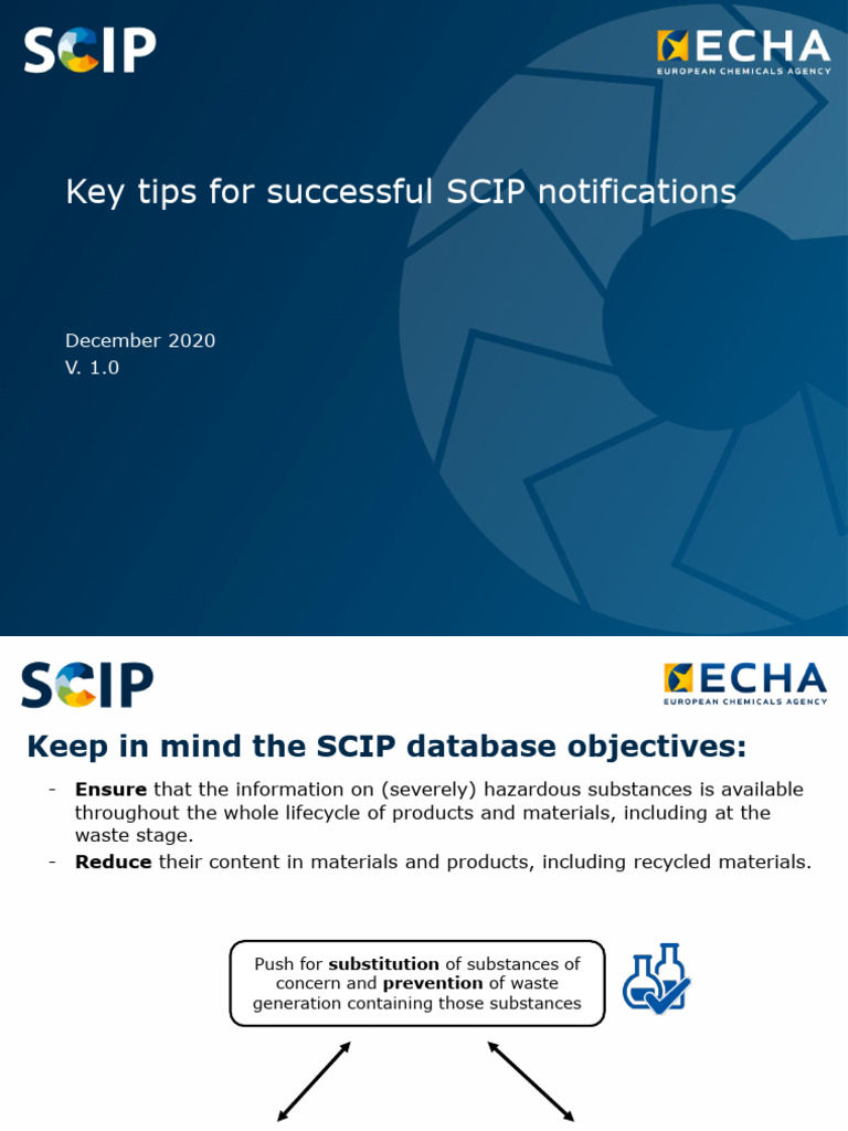 Key Tips for Successful Scip Notification En | PDF | Waste | Databases