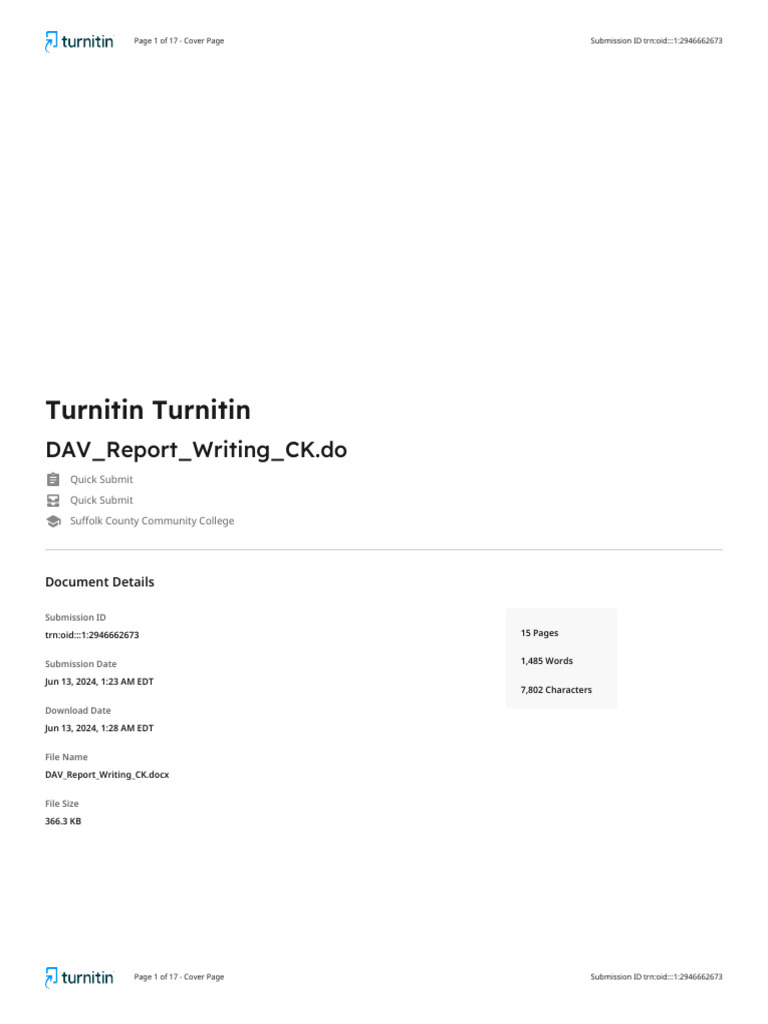 DAV Report Writing CK | PDF | Turnitin | Diet (Nutrition)