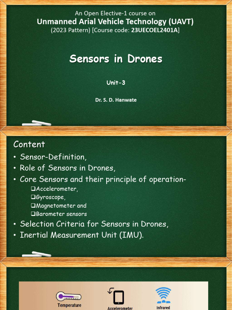 Unit-3_Sensors in Drones | PDF | Sensor | Inertial Navigation System