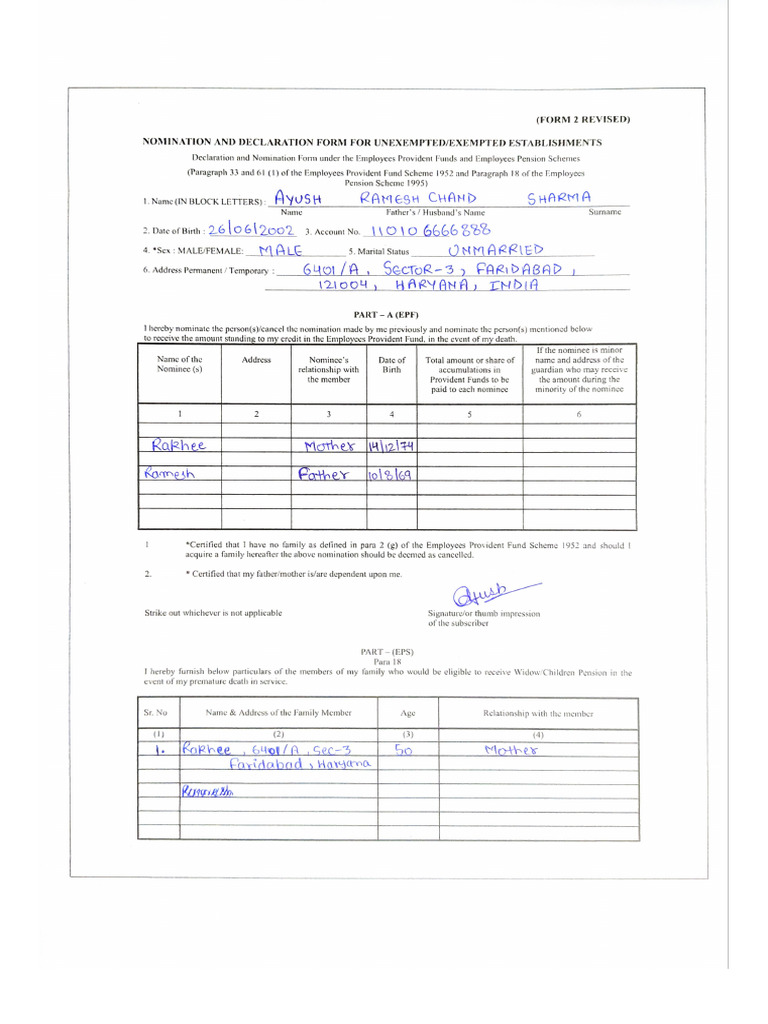 Form 2(Revised) | PDF