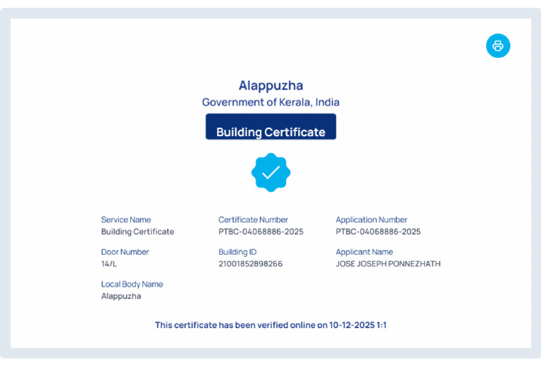 Building Certificate Verified | PDF