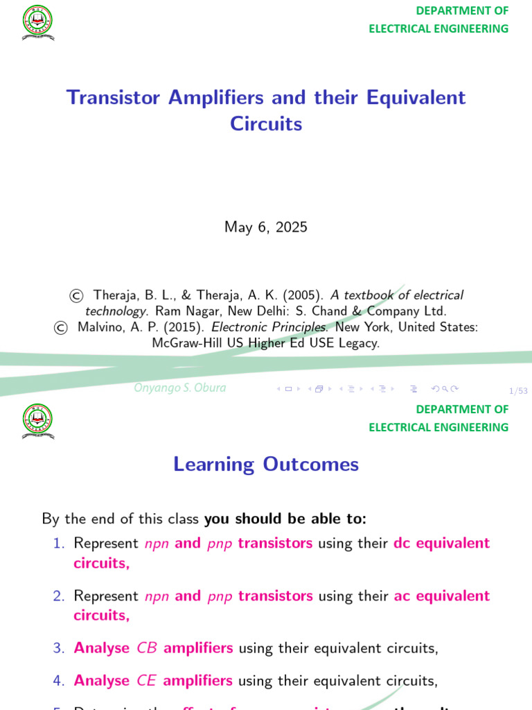 Transistor Equivalent Circuits and Models | PDF | Bipolar Junction ...